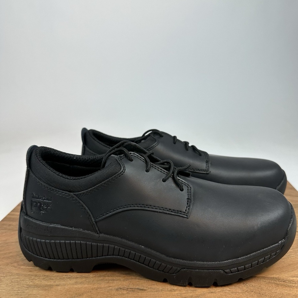 New NIB Mens Timberland Pro‎ Valor Duty Black Oxford Soft Toe Shoes Sz 9 W